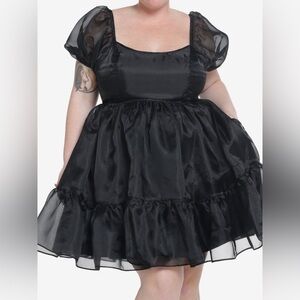 Hot Topic / Thorn & Fable || Black Organza Tiered Dress (2X) - NWT